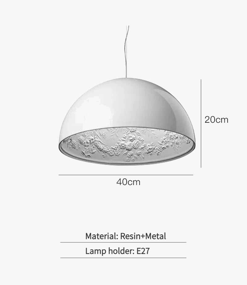 réplique de lustre skygarden en résine relief art romantique