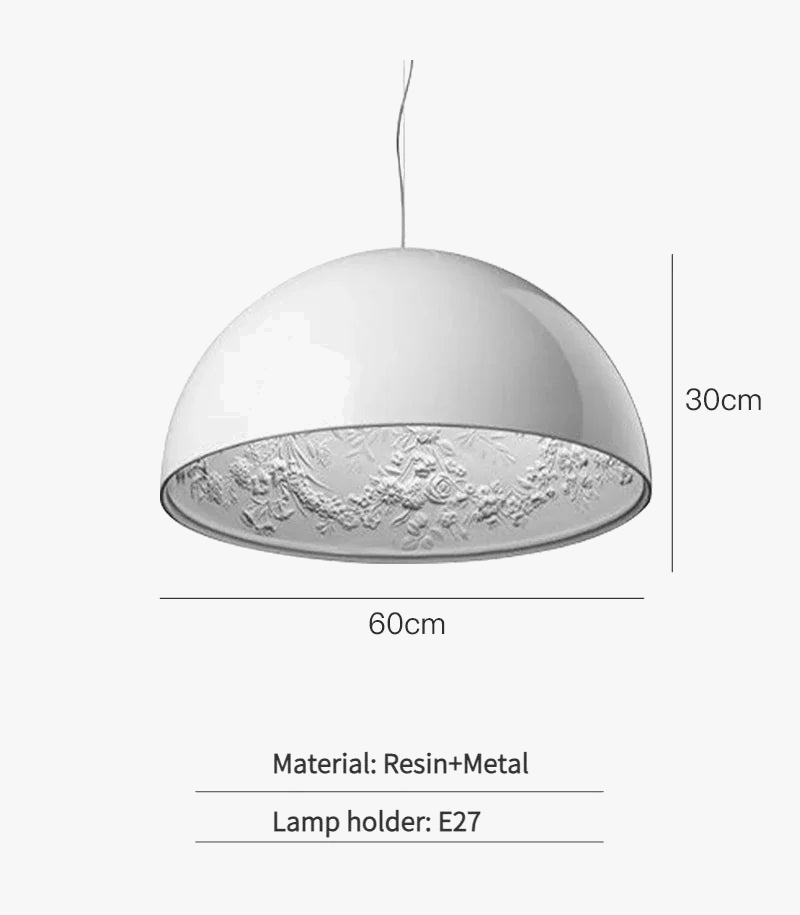 réplique de lustre skygarden en résine relief art romantique