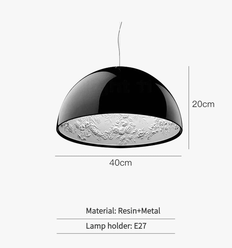 réplique de lustre skygarden en résine relief art romantique