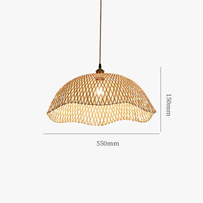 Rétro bambou tissage osier rotin suspension lumières à la main bambou lampe Restaurant salon chambre décor suspension