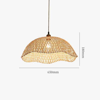 Rétro bambou tissage osier rotin suspension lumières à la main bambou lampe Restaurant salon chambre décor suspension