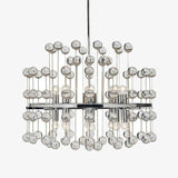 Lustre design LED avec boules crystal style Art