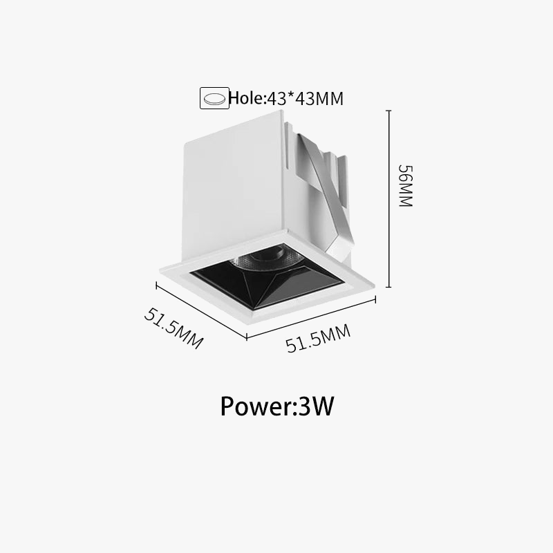 led bande projecteur linéaire anti-éblouissement grille cob intégrée