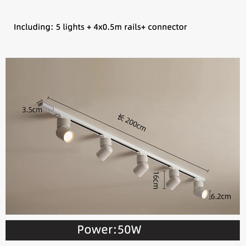 led éclairage sur rail pour magasin foco projecteur