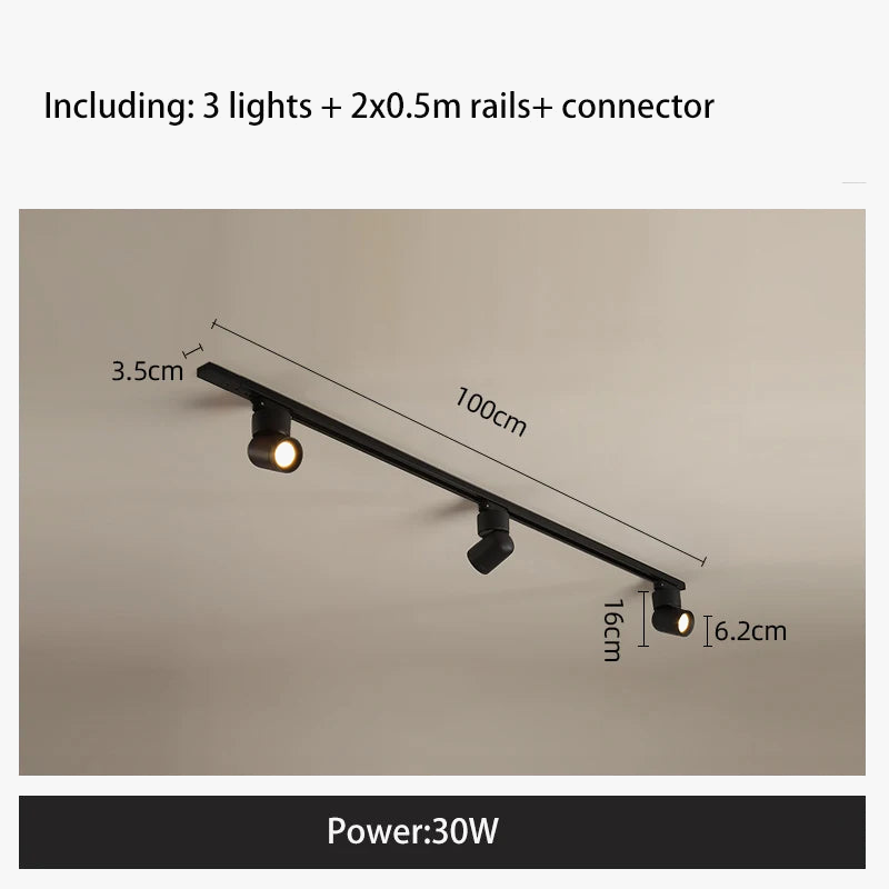 led éclairage sur rail pour magasin foco projecteur