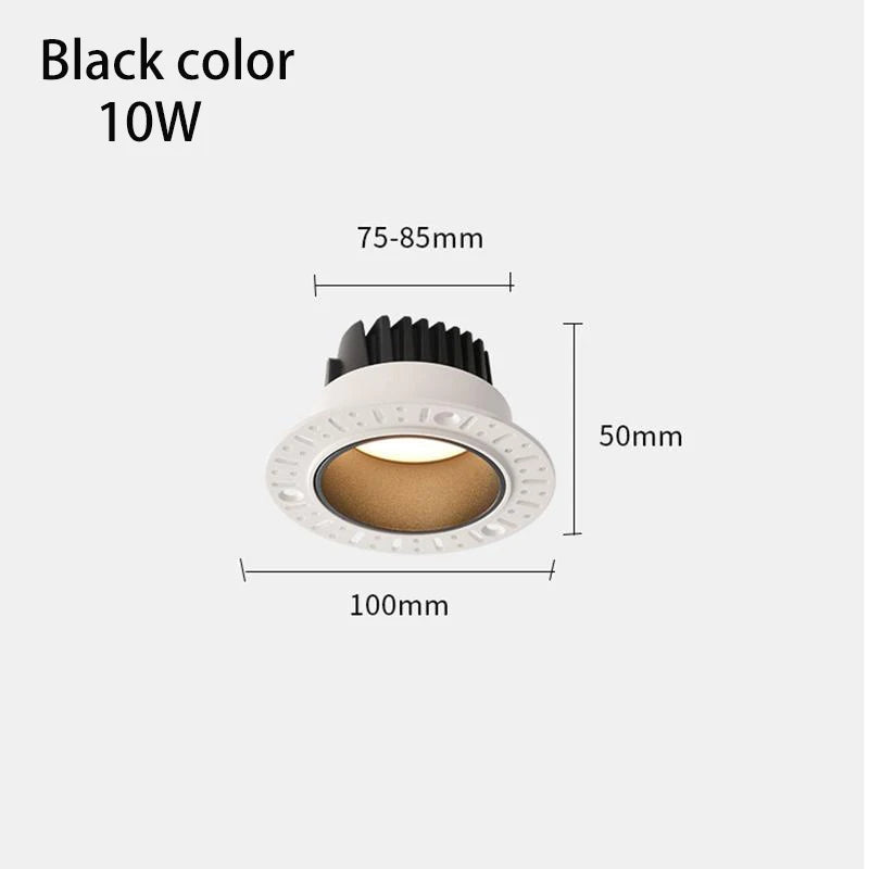 led sans bordure downlight spots remplaçables encastrés pour éclairage intérieur