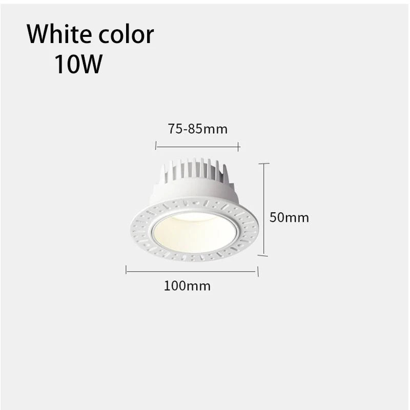 led sans bordure downlight spots remplaçables encastrés pour éclairage intérieur