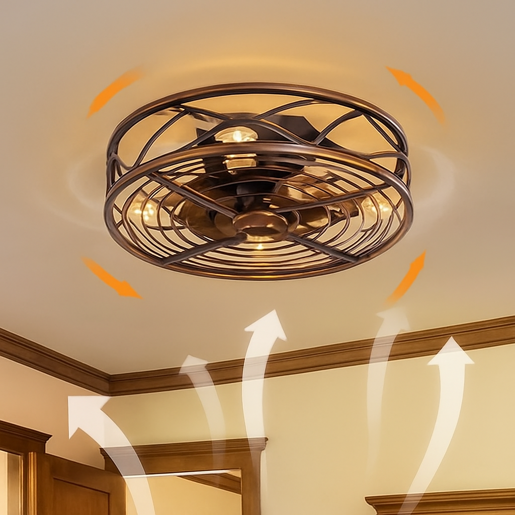 Salon plafonnier Invisible ventilateur lumière moteur à courant continu 110V 220V étude salle à manger lumière nordique moderne chambre ventilateur de plafond lumière