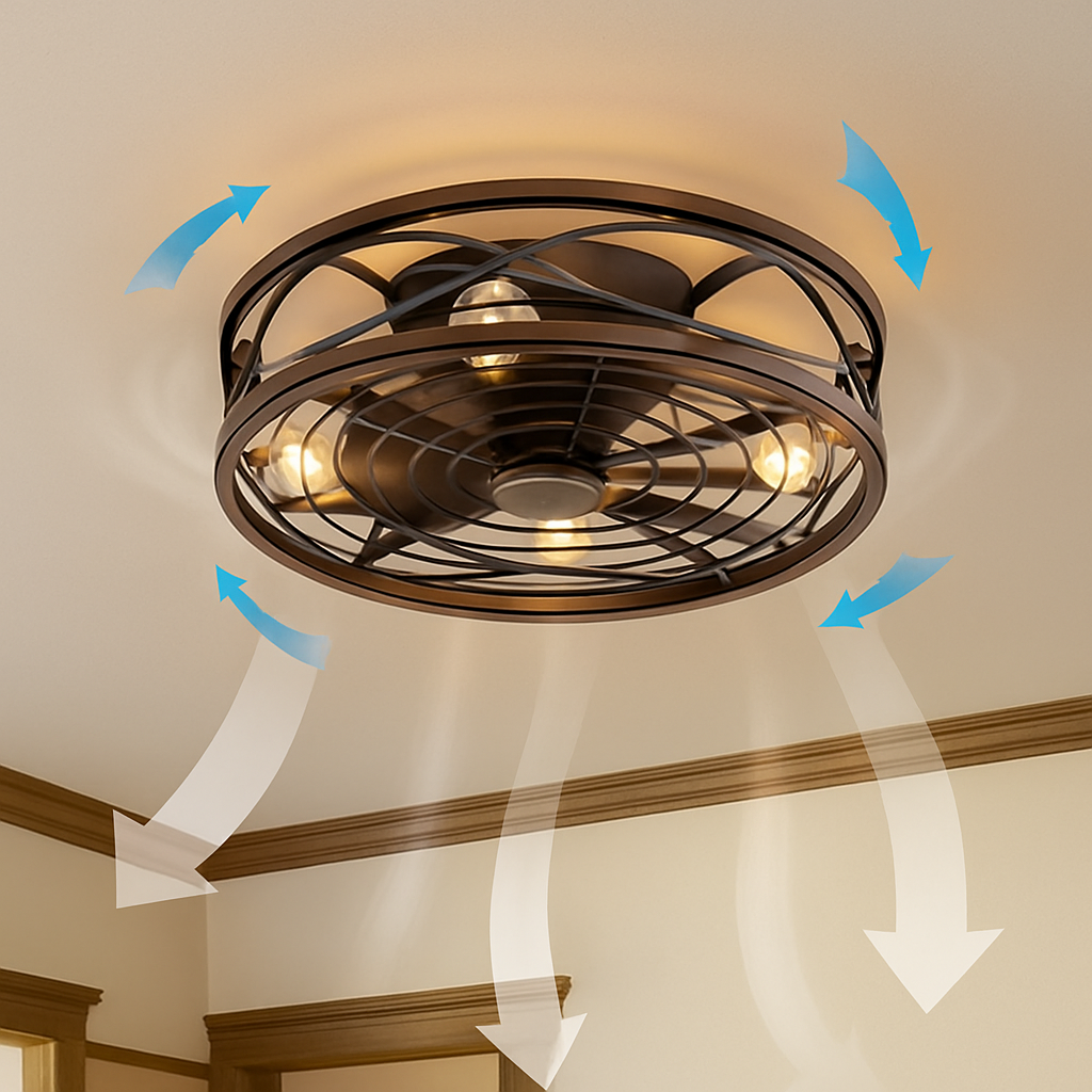 Salon plafonnier Invisible ventilateur lumière moteur à courant continu 110V 220V étude salle à manger lumière nordique moderne chambre ventilateur de plafond lumière