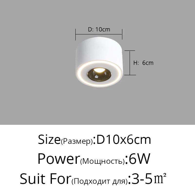 Spot carré led anti-éblouissement monté en surface