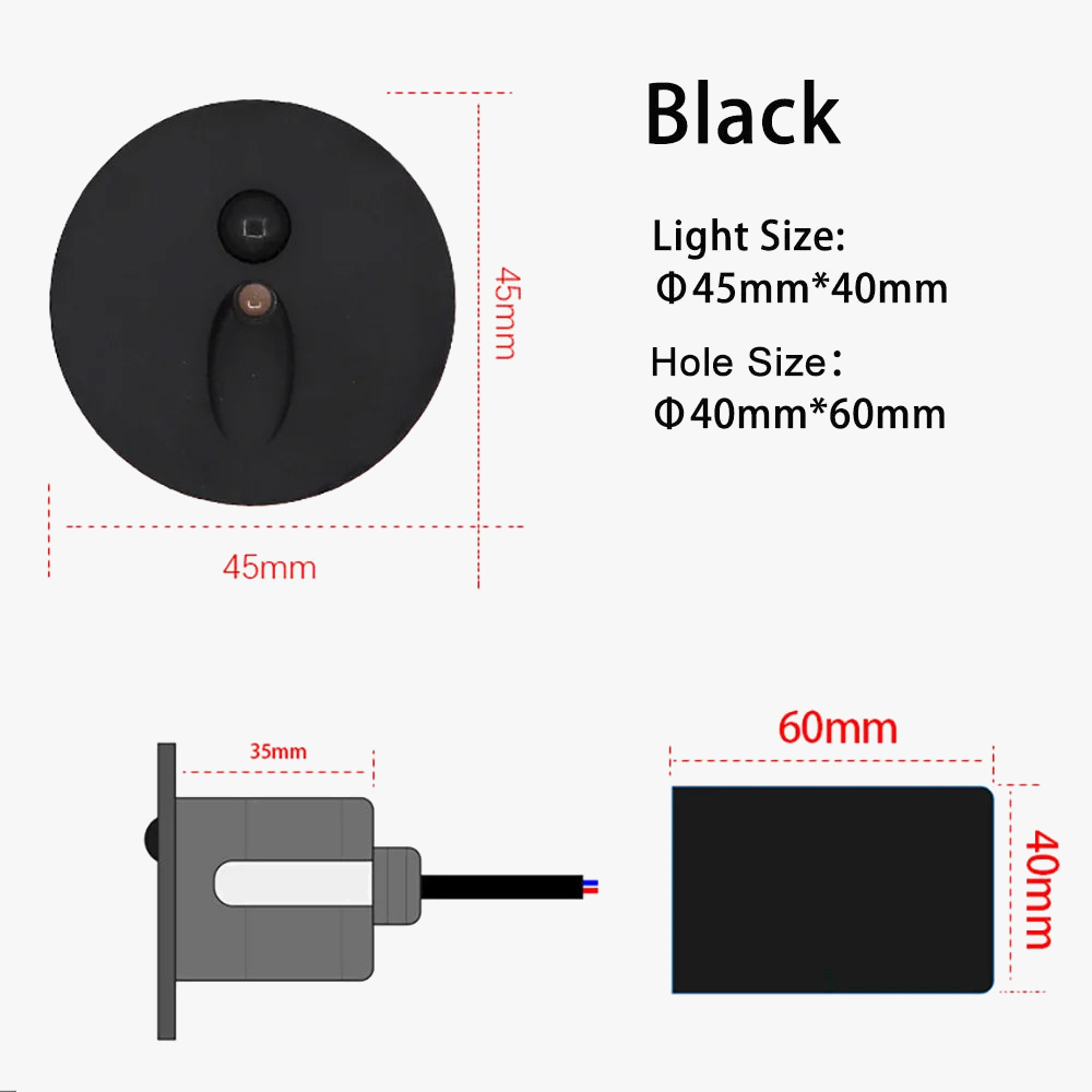 SANDIY – applique murale Led ronde avec capteur de mouvement