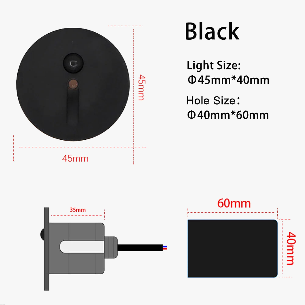 SANDIY – applique murale Led ronde avec capteur de mouvement