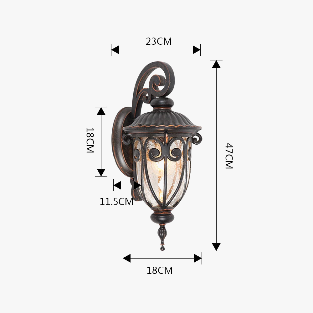 Lampadaire et applique murale vintage étanche pour jardin sandiy