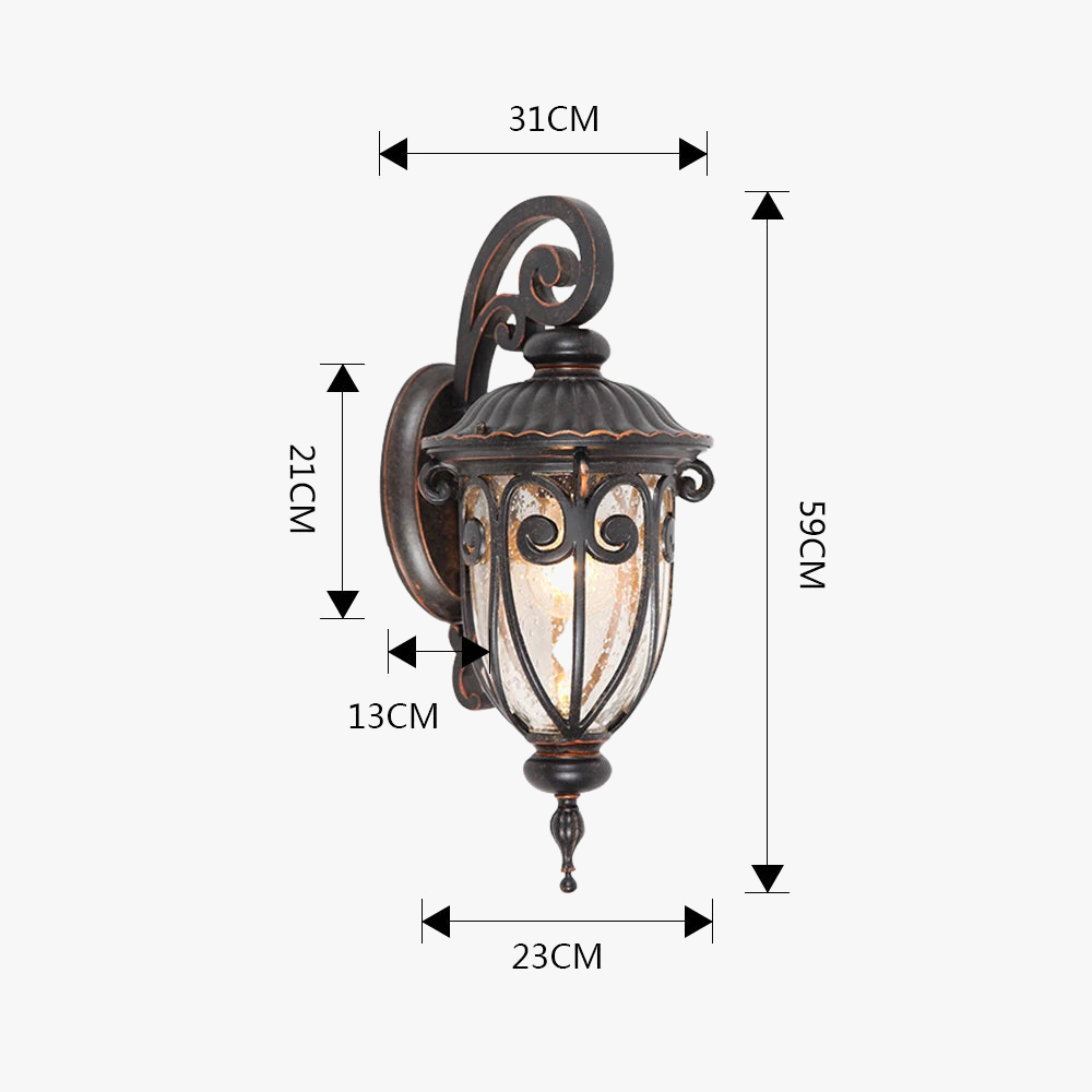 Lampadaire et applique murale vintage étanche pour jardin sandiy
