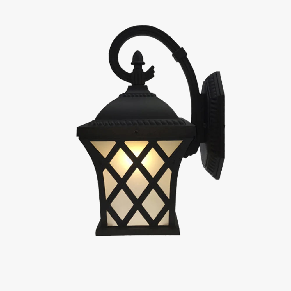 SANDIY luminaires muraux extérieurs lampe de porche Vintage applique rétro noir + verre pour Villa balcon allée jardin éclairage extérieur