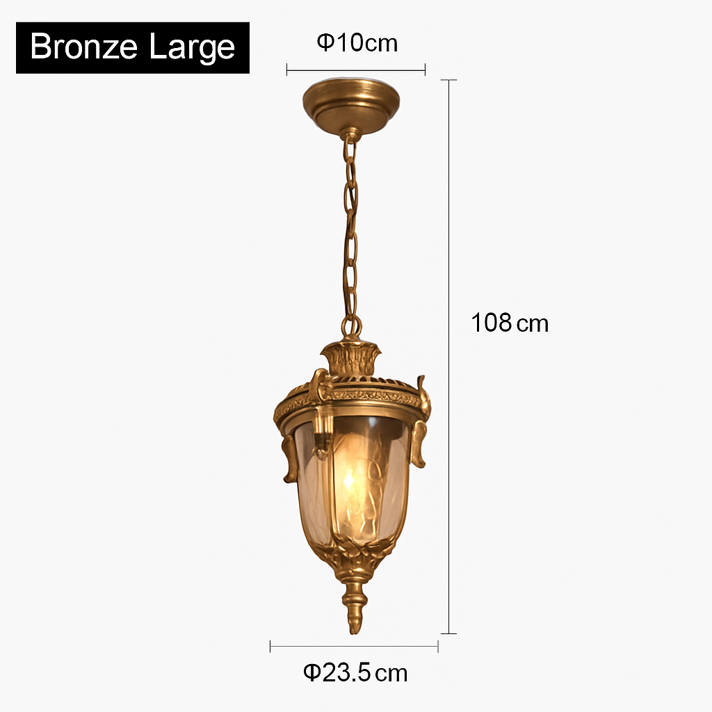 SANDIY Rétro Lustre Vintage Extérieur Plafond Suspension Europe Suspension pour Jardin Porche Balcon Cour Éclairage Public