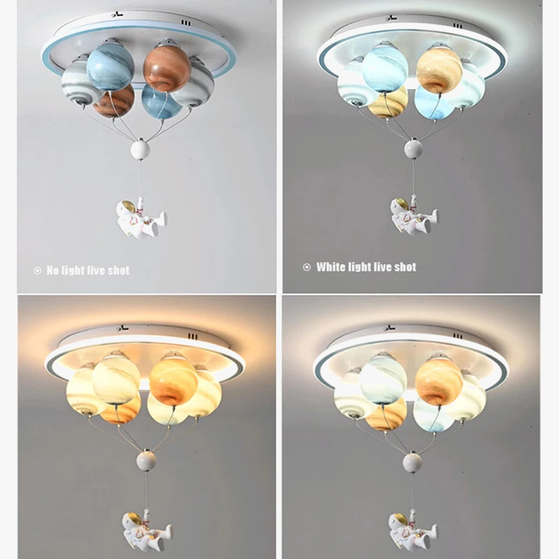 sandyha lampe plafond led astronaute planète pour enfants