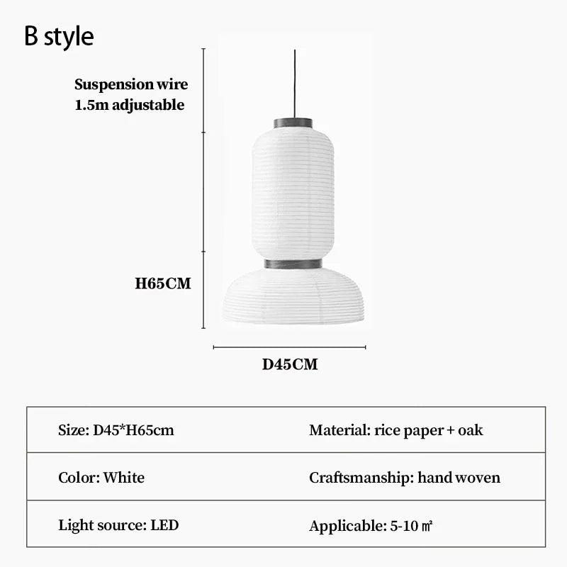 SANDYHA lanterne chinoise papier de riz lustre Art décor concepteur lampe à LED chambre salon salle à manger suspension éclairage fait à la main