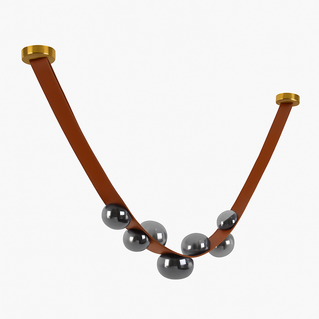 sandyha lustre led en cuir design suspension éclairage décoration