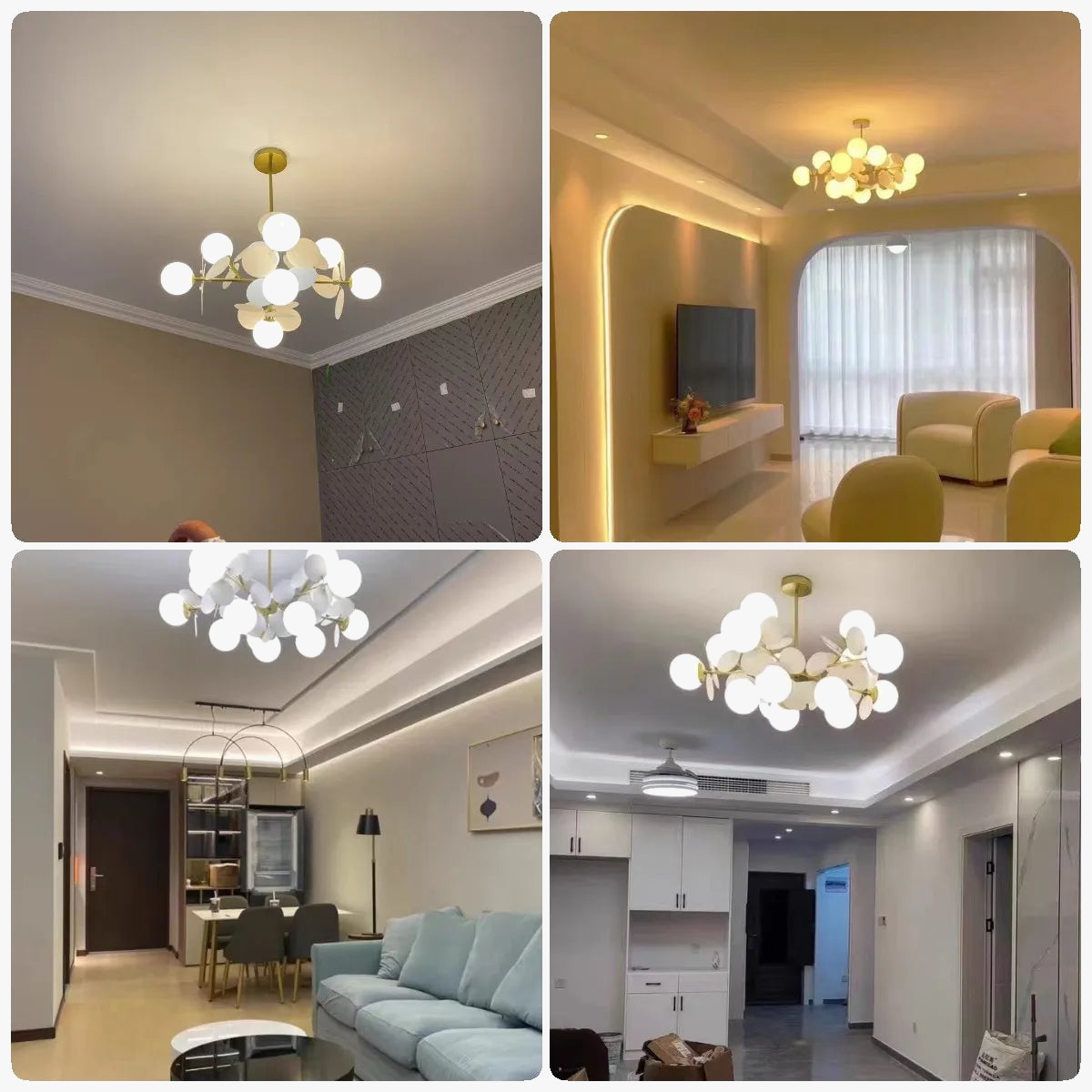 sandyha lustre moderne en verre coloré design créatif pour hôtel