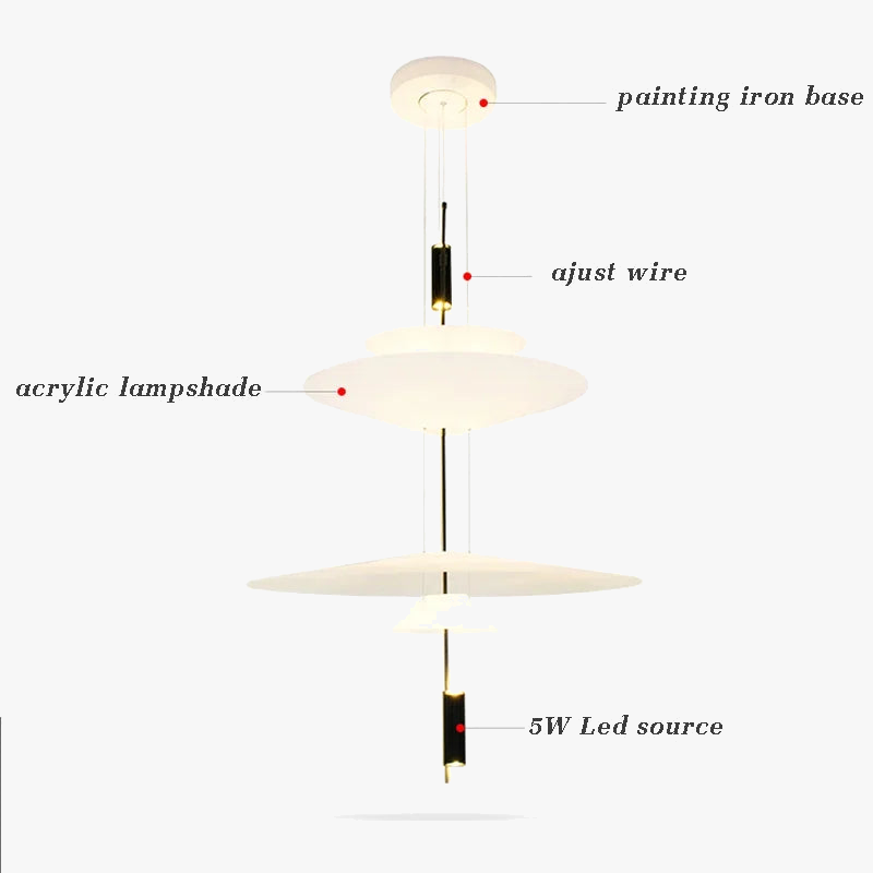 sandyha lustre style soucoupe volante led moderne décoration intérieure