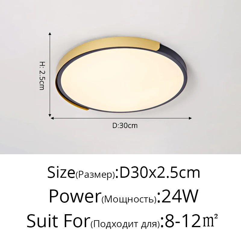 simple led trois anti-plafonnier rond maison lampe