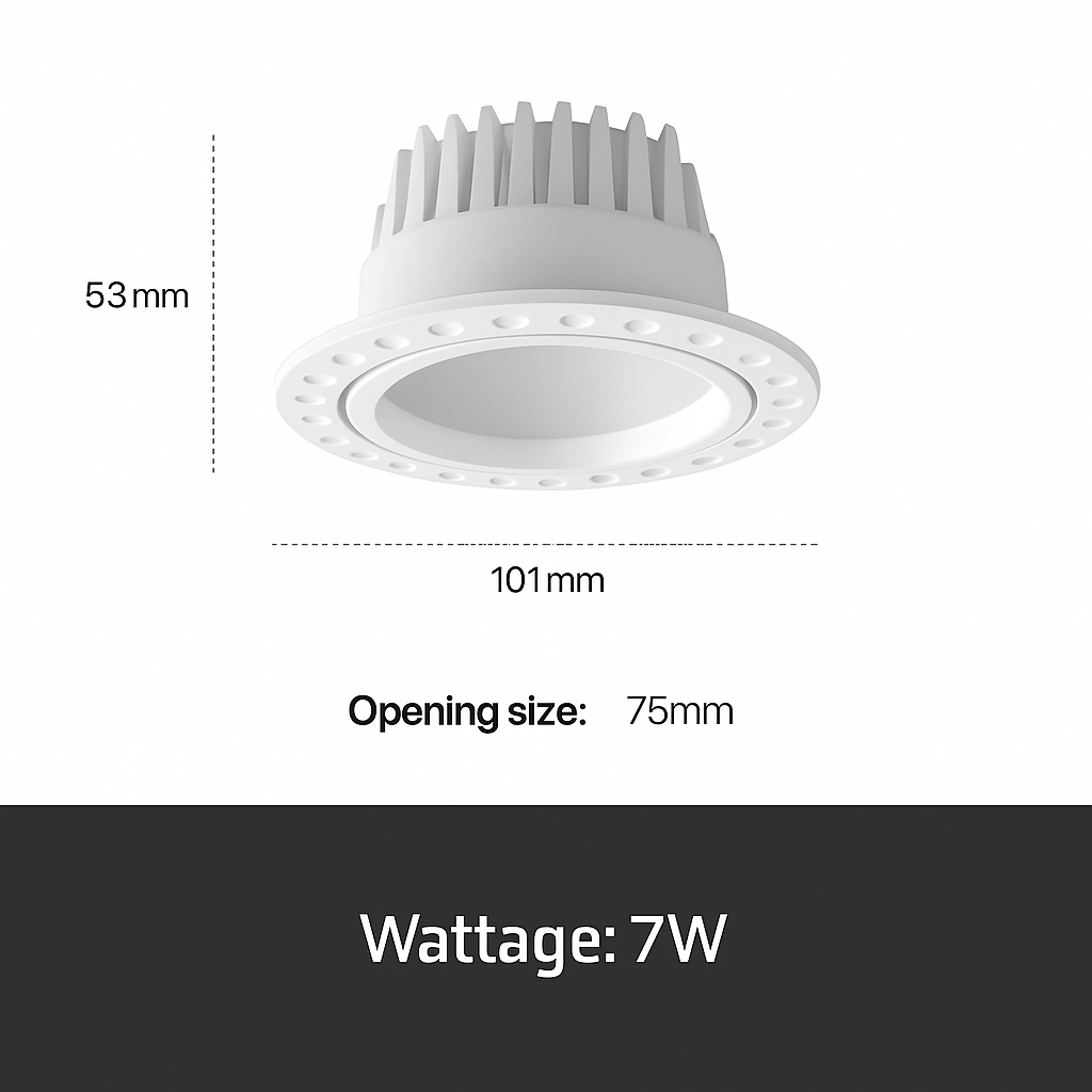 smart led spot encastré anti-éblouissement aluminium sans bordure