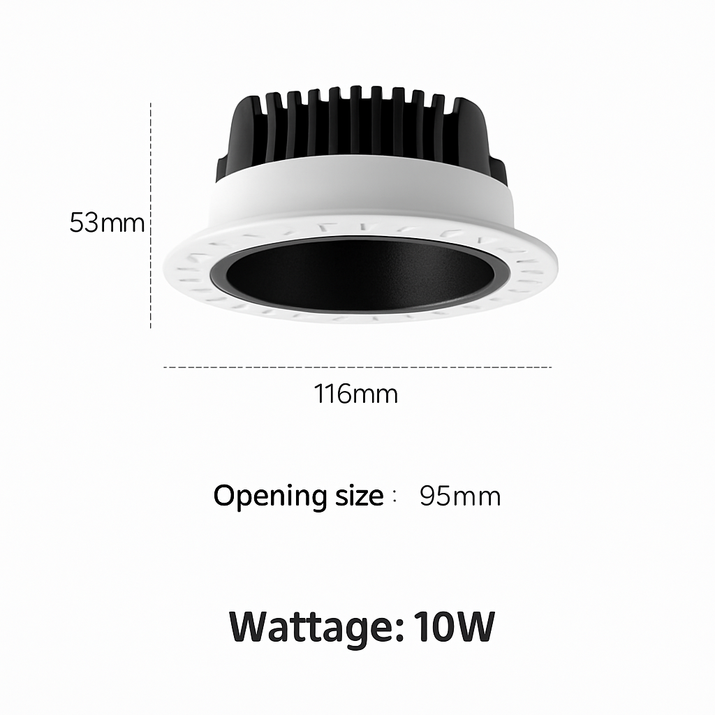 smart led spot encastré anti-éblouissement aluminium sans bordure