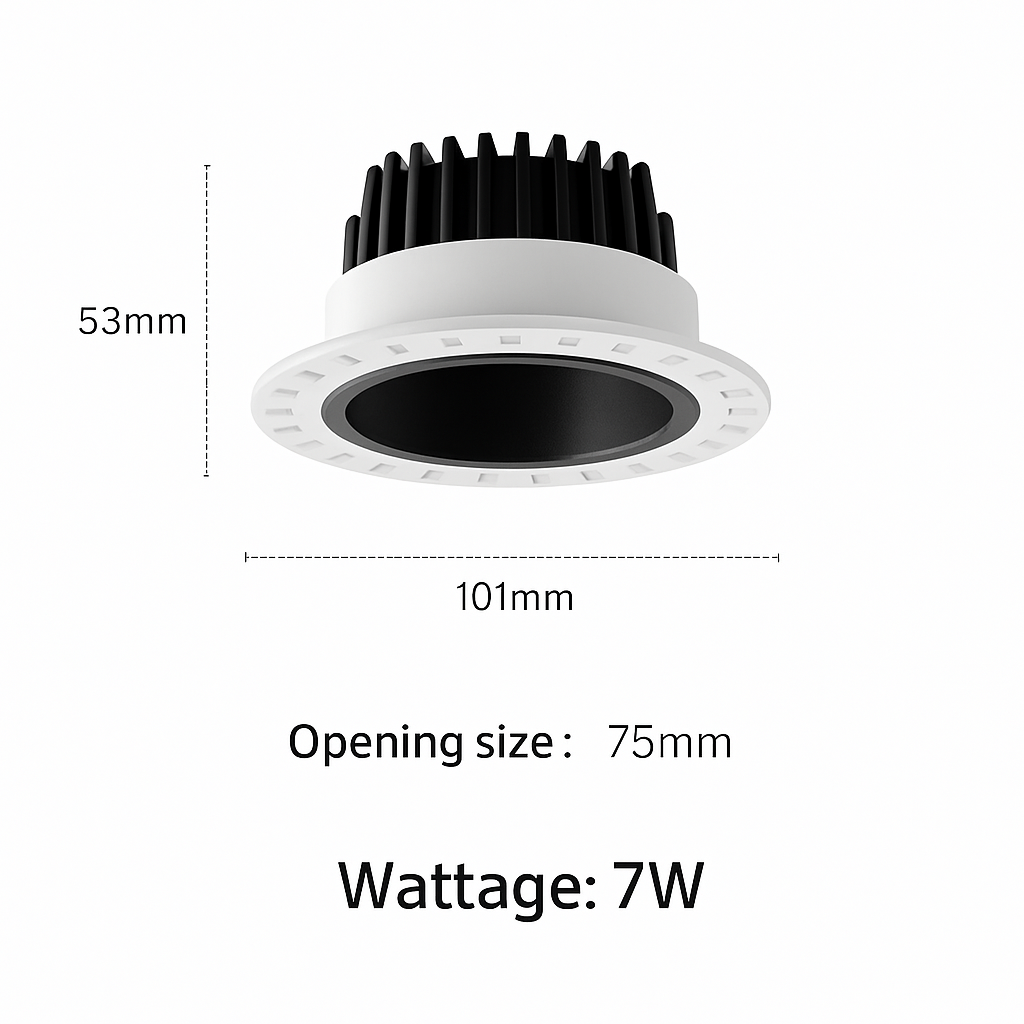 smart led spot encastré anti-éblouissement aluminium sans bordure