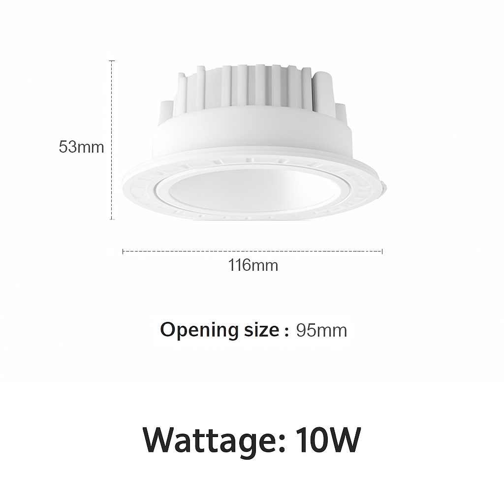 smart led spot encastré anti-éblouissement aluminium sans bordure