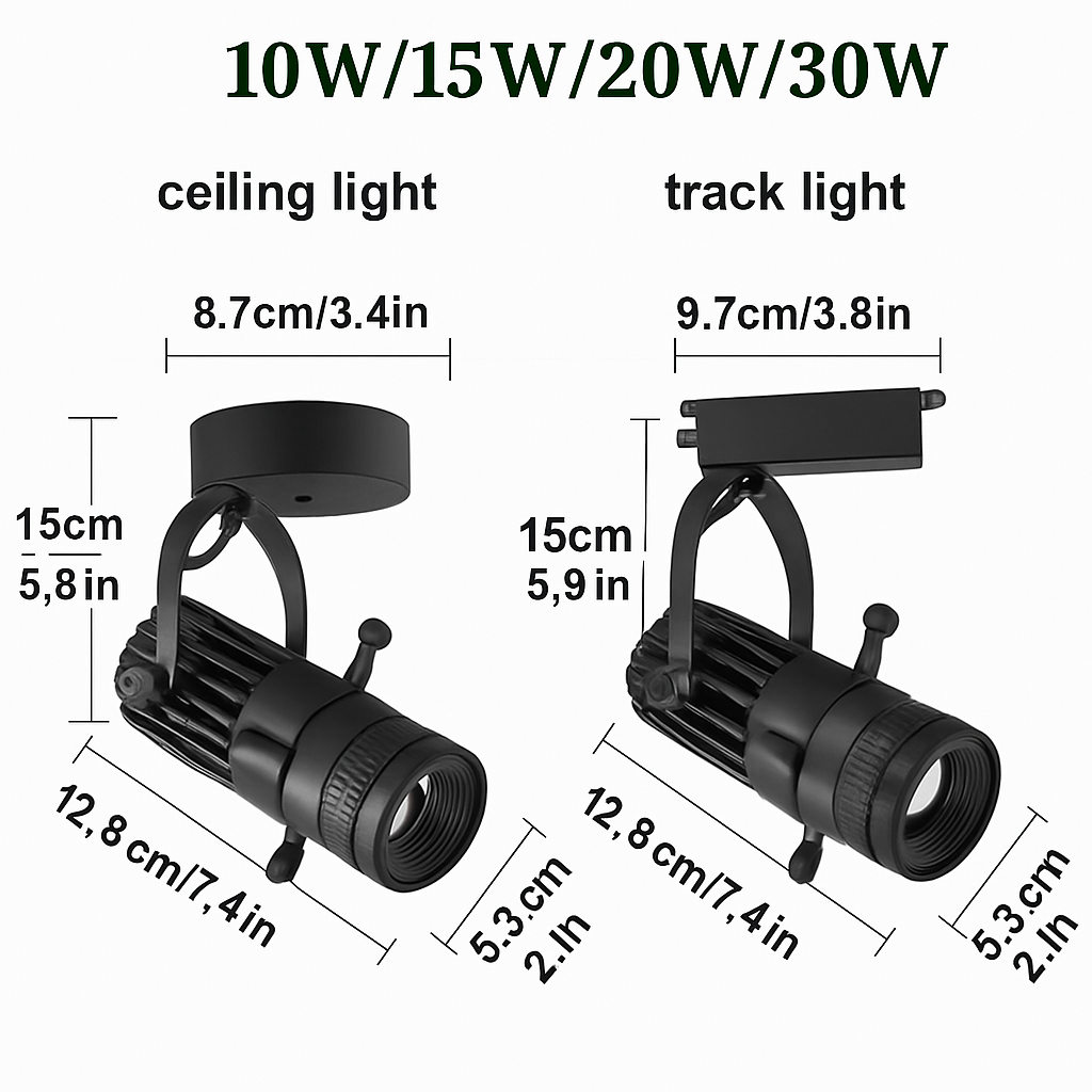 Spot dirigeable Led à ouverture réglable