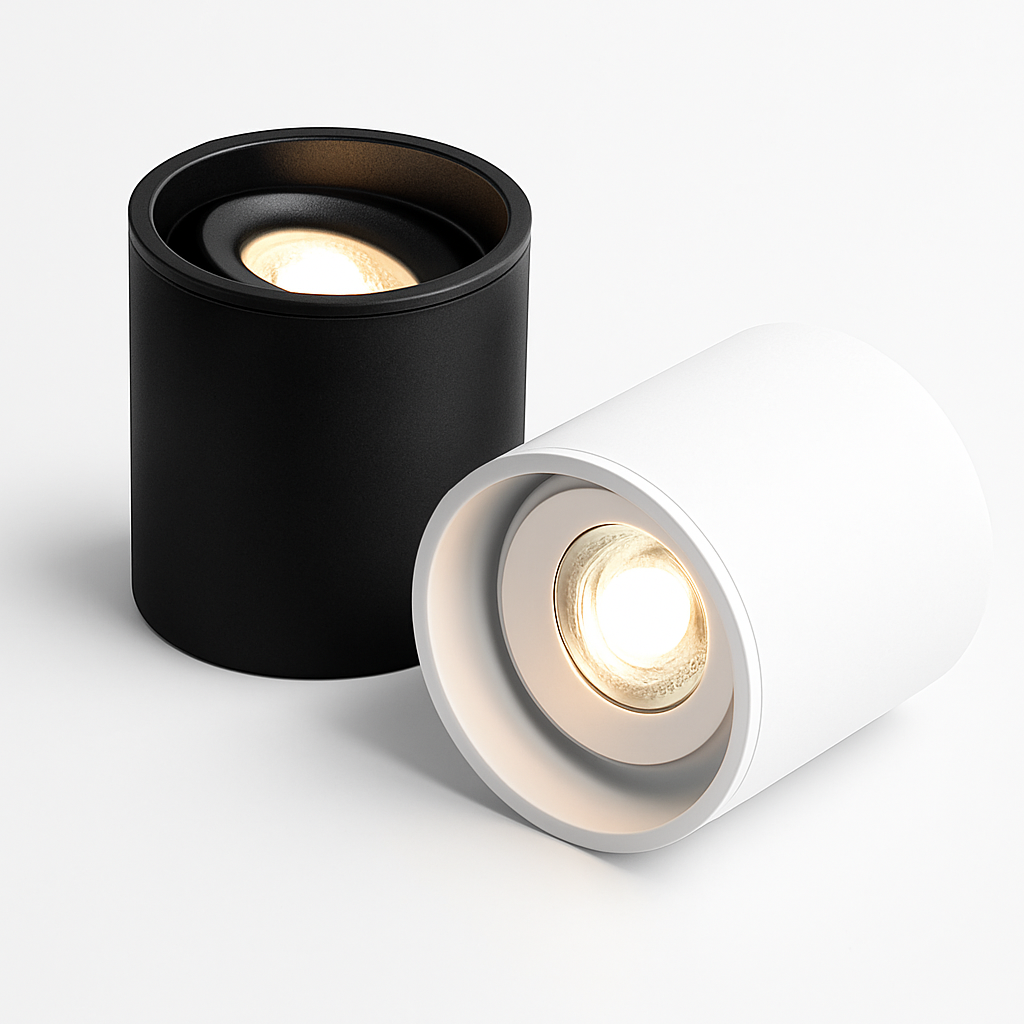Spot Downlights LED anti-éblouissants montés en Surface 7W9W12W15W20W24W Epistar puce COB Angle réglable