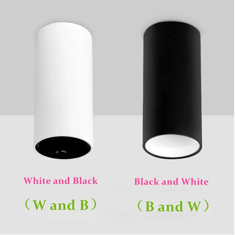 spot downlights led cob montés en surface ronde