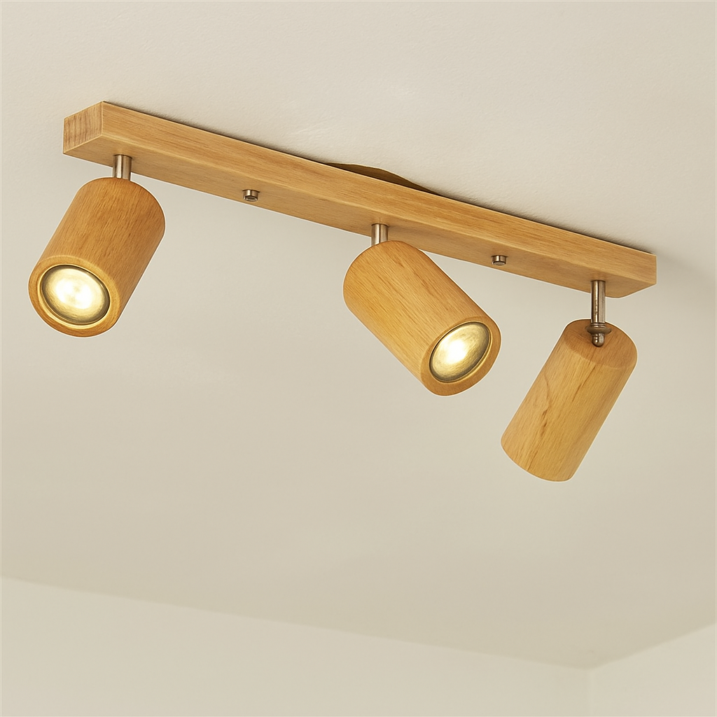 spot en bois simple led pour éclairage de magasin et salle à manger