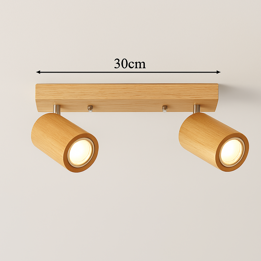 spot en bois simple led pour éclairage de magasin et salle à manger