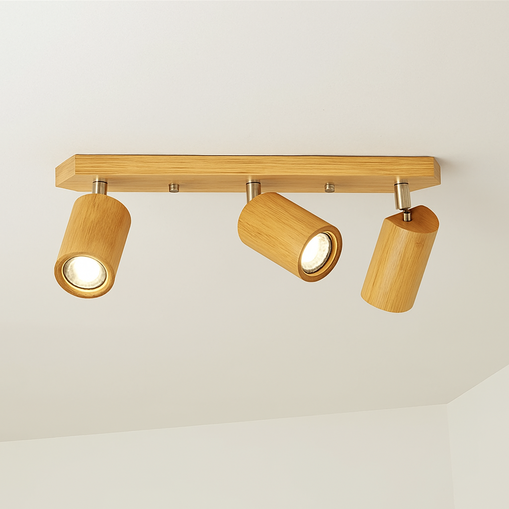spot en bois simple led pour éclairage de magasin et salle à manger