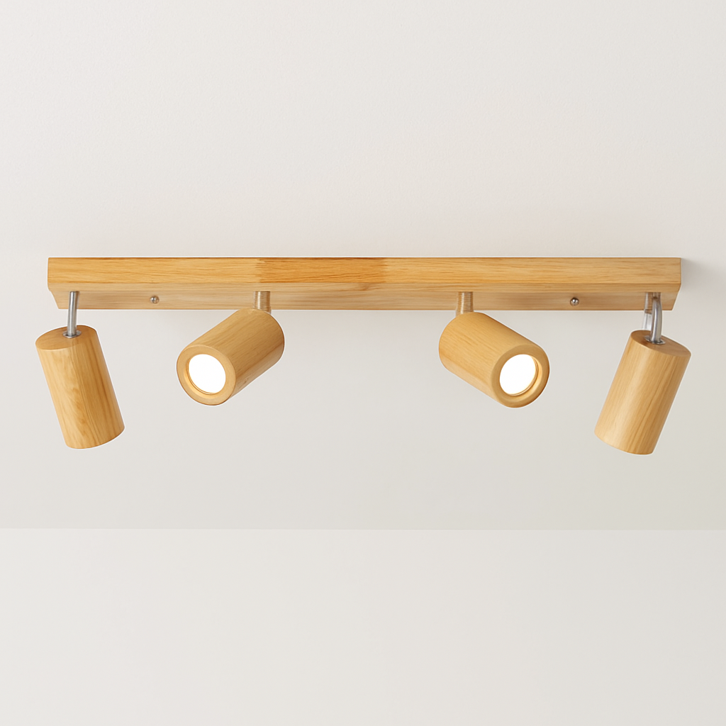 spot en bois simple led pour éclairage de magasin et salle à manger
