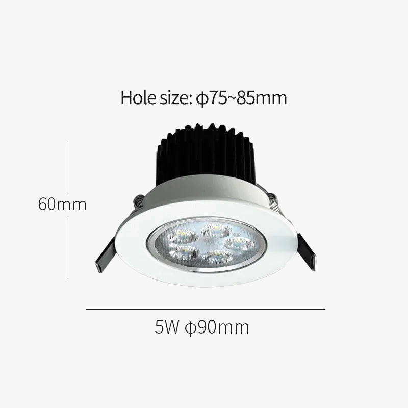 spot encastré carré mini led pour éclairage intérieur