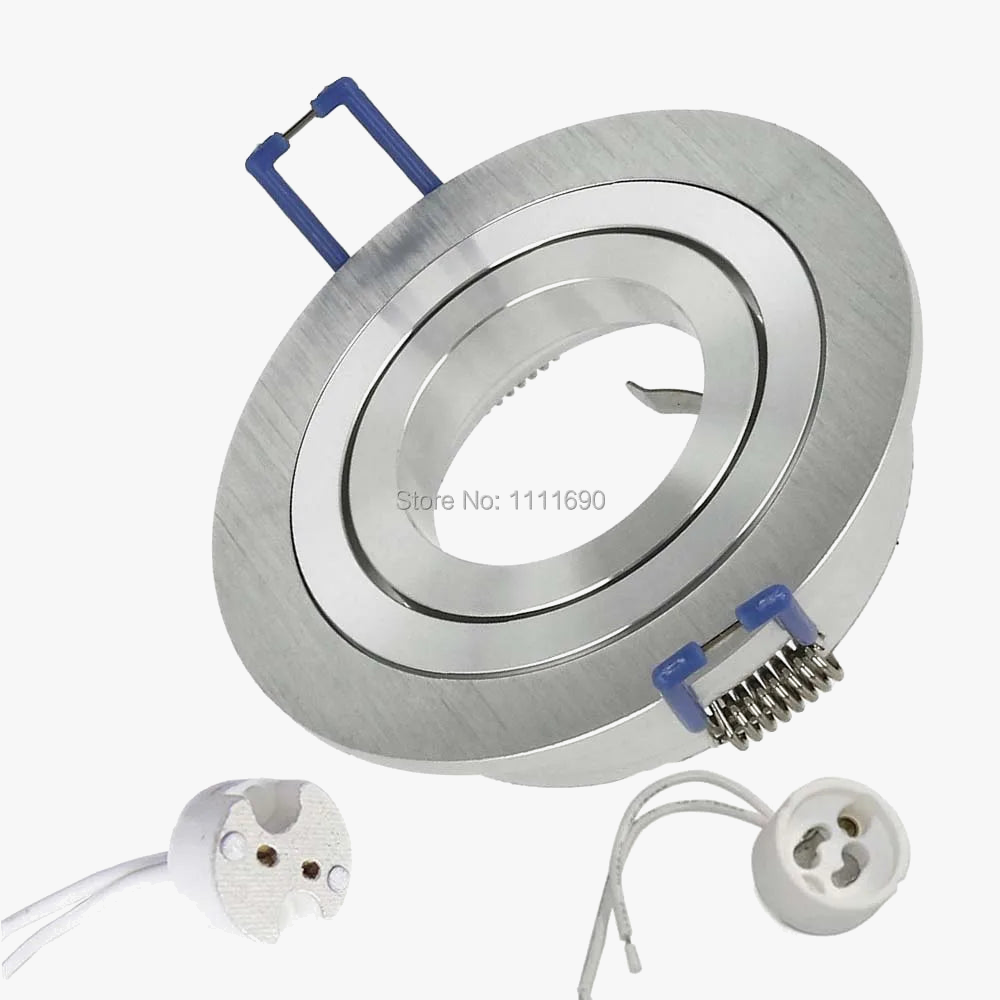 spot encastré dimmable en métal satiné pour éclairage intérieur