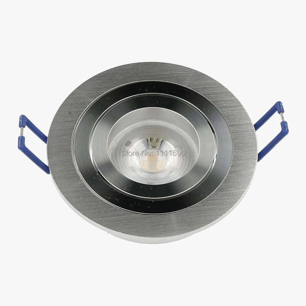 spot encastré dimmable en métal satiné pour éclairage intérieur