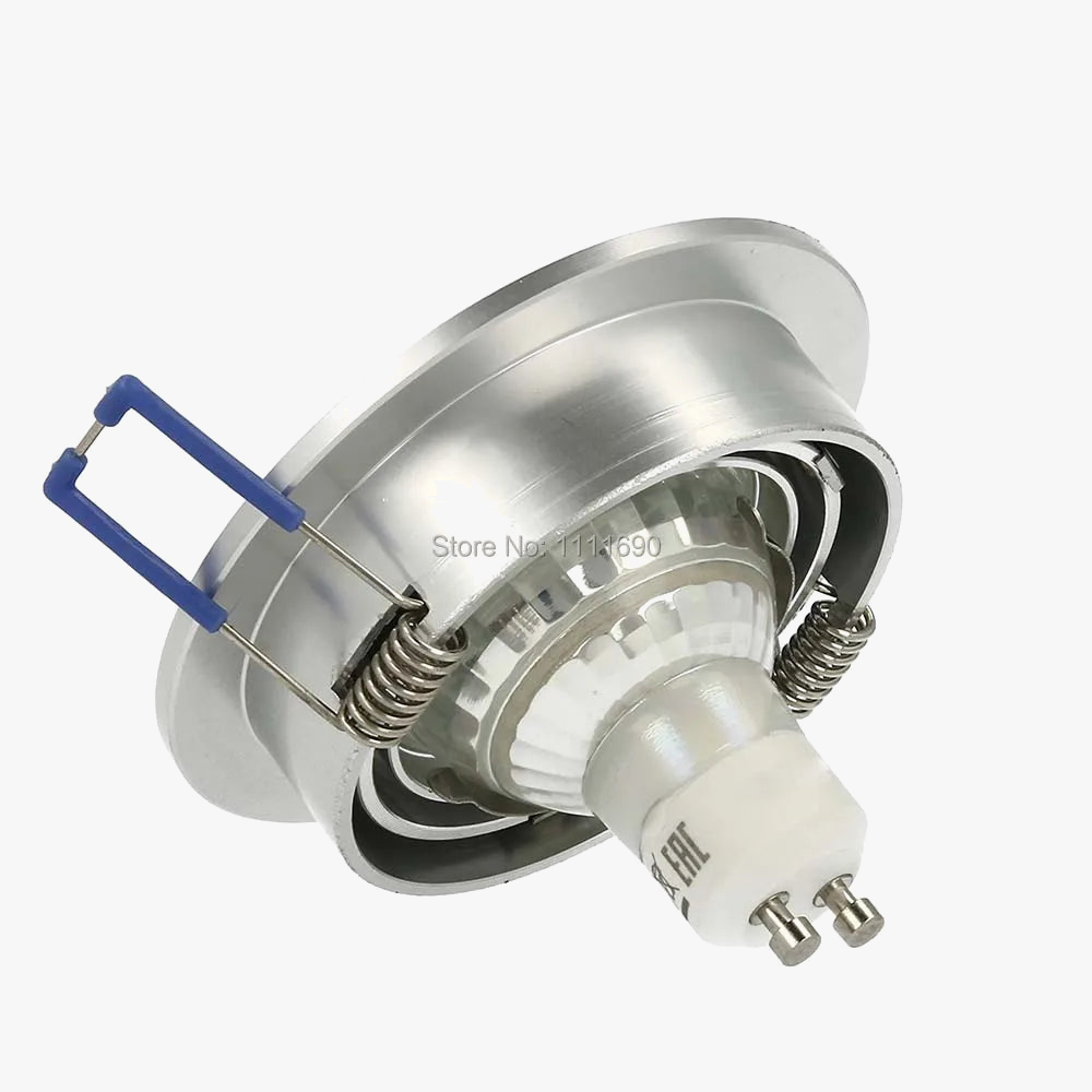 spot encastré dimmable en métal satiné pour éclairage intérieur