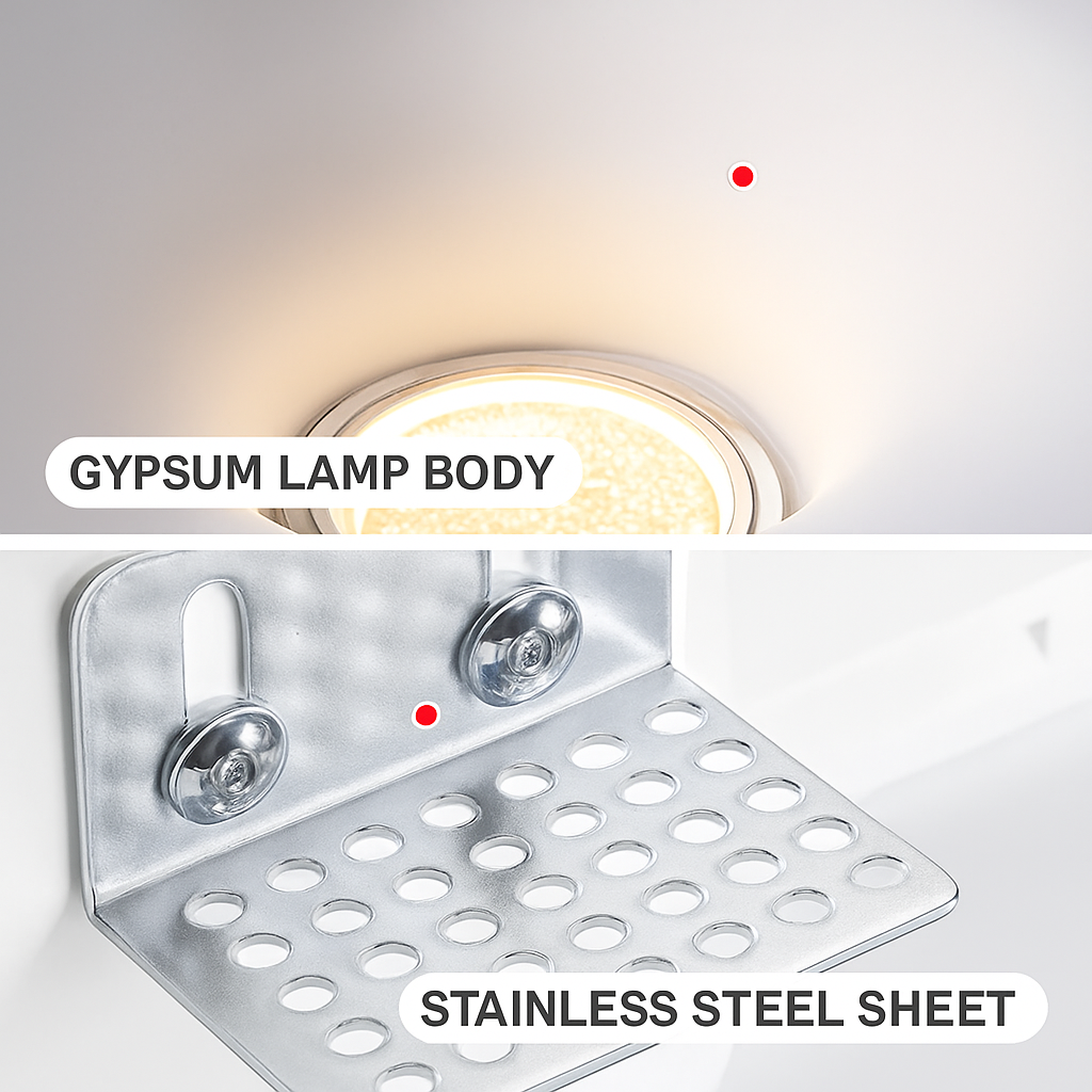 Spot encastré en gypse GU10 LED anti-éblouissant projecteur sans bordure intégré salon chambre allée éclairage domestique