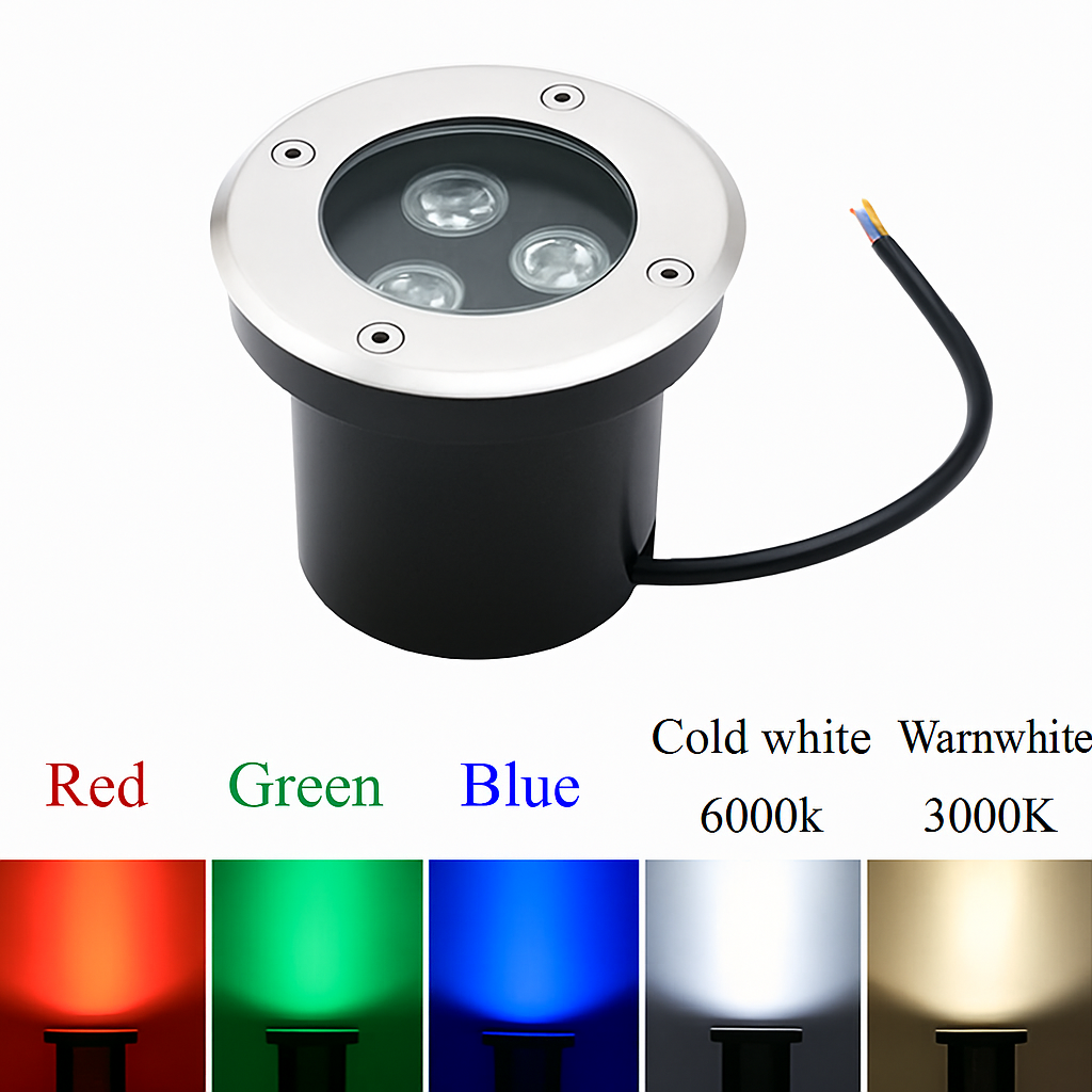 Spot encastré Haute puissance lumière LED waterproof jardin souterrain