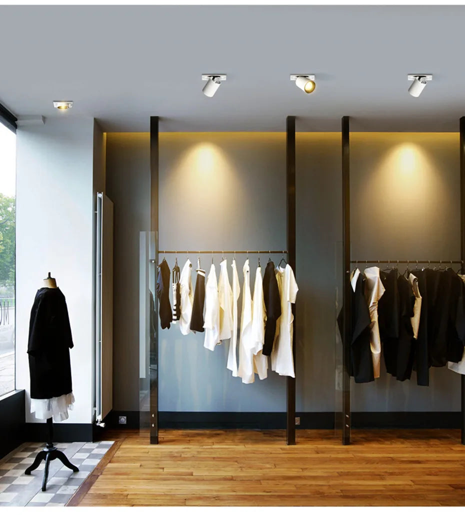 spot encastré led carré télescopique rotation flexible pour maison