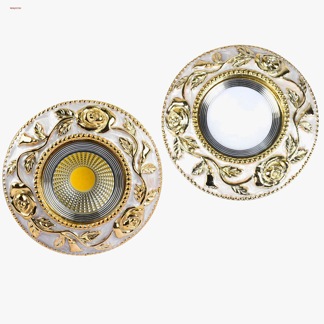 spot encastrable à led motif rose dorée style européen pour intérieur