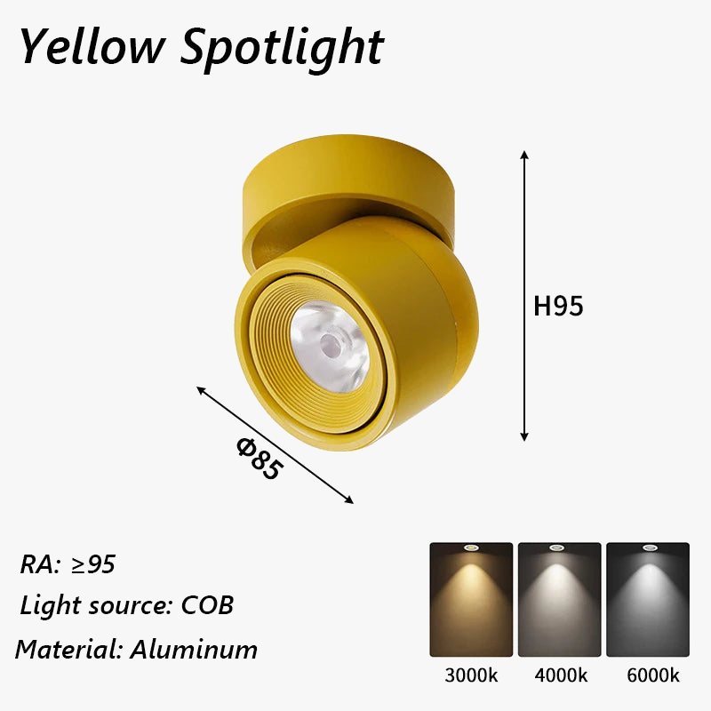 spot led brilm moderne intérieur aluminium downlight réglable 360°