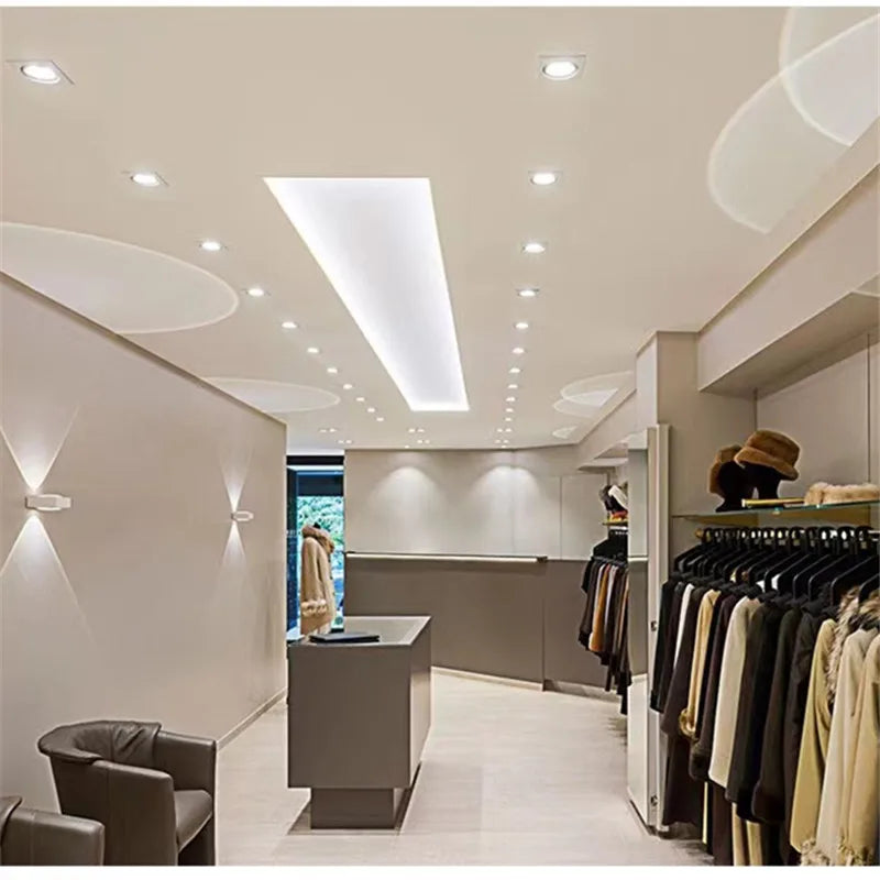 spot led carré ultra-fin à intensité réglable avec puce smd5730 intégrée