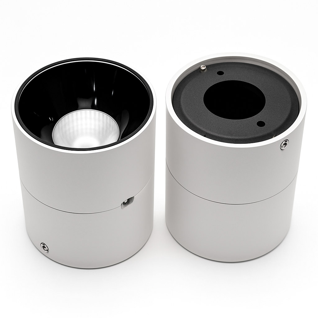 spot led dimmable anti-éblouissement pliant rotatif en surface