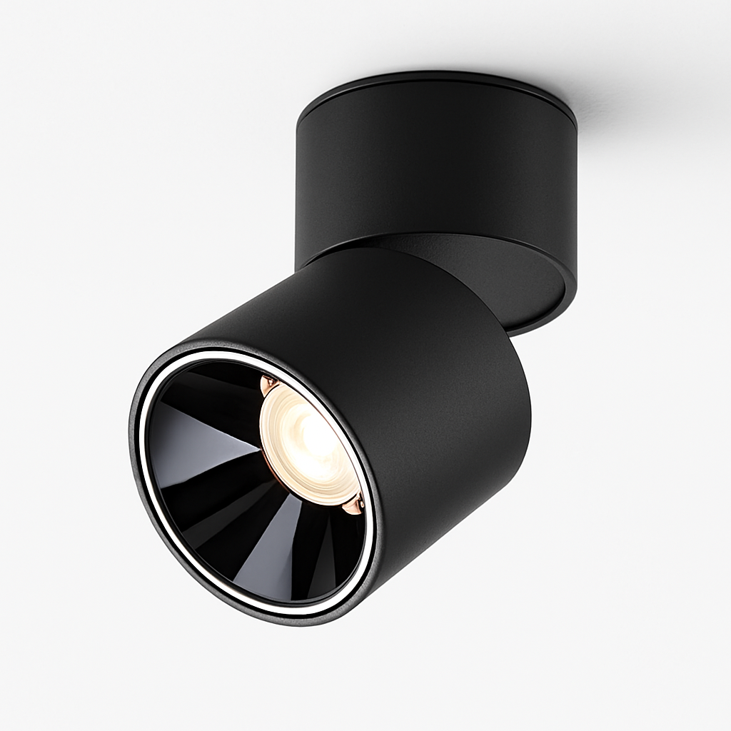 spot led dimmable anti-éblouissement pliant rotatif en surface
