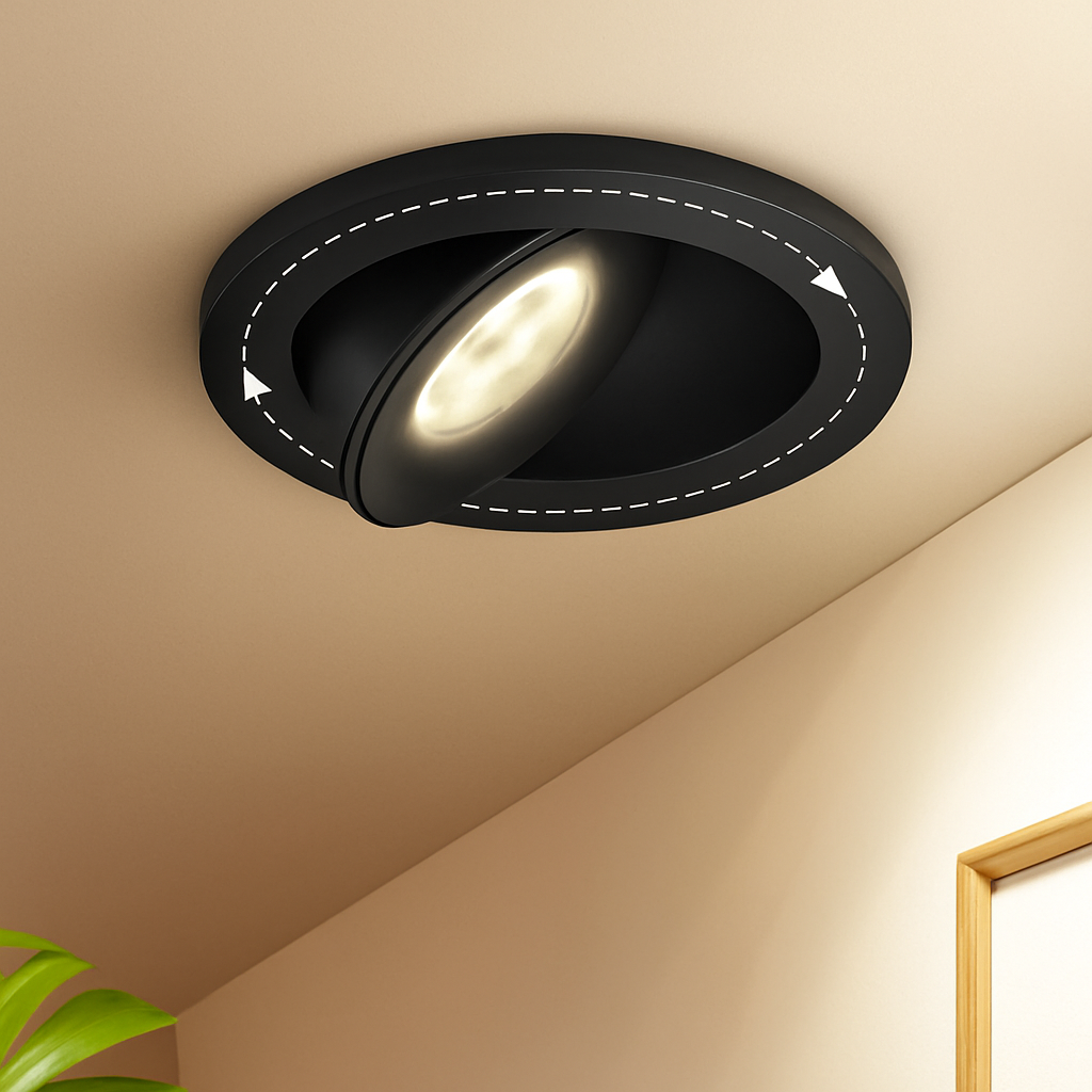 Spot Led Downlight encastré plafonnier 7W12W18W24W Dimmable blanc noir intérieur Led Spot lumière 360 ° réglable pour salon